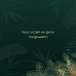 Kerstkaart met dennentakjes en goud glitterlook 3