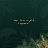 Kerstkaart met dennentakjes en goud glitterlook 3