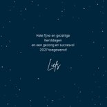 Kerstkaart met een kerstkrans en libelle 3