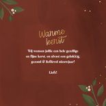 Kerstkaart met eigen foto hond en kersttakjes zonder tekst 3