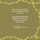 Kerstkaart met foto en slinger van lampjes Vrienden GHZ 3