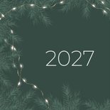 Kerstkaart met foto kersttakjes en lichtjes 2