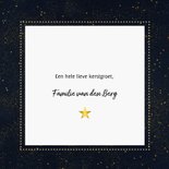 Kerstkaart met foto, typografie en gouden sterren 3