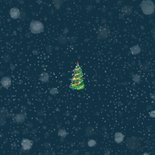 Kerstkaart met gezellig kerstdorpje Achterkant