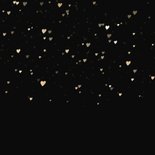 Kerstkaart met gouden hartjes veel lichtpuntjes voor 2027 Achterkant