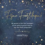 Kerstkaart met gouden sterren veel lichtpuntjes voor 2027 3