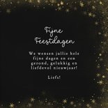 Kerstkaart met grote foto gouden kader en fijne feestdagen 3