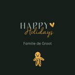 Kerstkaart met handlettering in groene en gele tinten 3