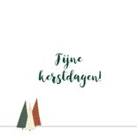 Kerstkaart met illustratie kerstbomen 2