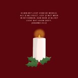 Kerstkaart met illustratie vier advent kaarsen en hulst 2