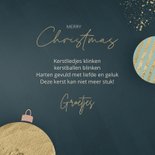 Kerstkaart met kerstballen met patroon 3