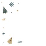 Kerstkaart met kleine kerstbomen 2