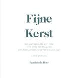Kerstkaart met plaid patroon fijne kerst groen sterren 3