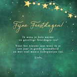 Kerstkaart met roodborstje op tak met ster lichtje 3