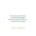 Kerstkaart met sjieke foto en 2027 in verf geschilderd 3