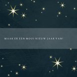 Kerstkaart modern 2026-2027, met foto en goudlook sterren 3