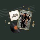 Kerstkaart muziek instrumenten foto goud fijne feestdagen 2