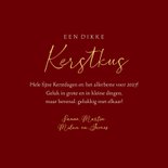 Kerstkaart nostalgisch kerstkus krans hartjes foto takjes 3