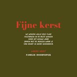 Kerstkaart nostalgisch strepen en rode strik 3