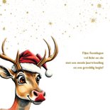 Kerstkaart onder de sterren hert 2