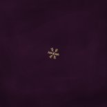 Kerstkaart paars gouden sneeuwvlokjes fijne kerst Achterkant