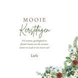 Kerstkaart patroon van kerstkrans met strik en kersttakken 3