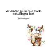 Kerstkaart rendier - Oh deer it's christmas! 3