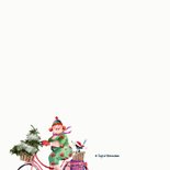 Kerstkaart rode fiets in de sneeuw 2