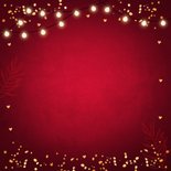 Kerstkaart rood fotocollage confetti goudlook 2