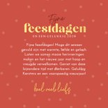 Kerstkaart roze kerstbal met hert 3