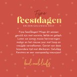 Kerstkaart roze kerstbal met hert 3