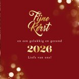 Kerstkaart sprankelend fotokaart licht bokeh rood 3