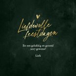 Kerstkaart sprankelend liefdevolle feestdagen sterren hartje 3