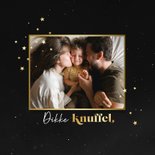 Kerstkaart ster fijne kerstdagen gelukkig 2026 goud 2