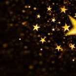 Kerstkaart sterren en foto kerstdagen Achterkant