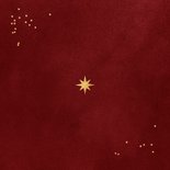 Kerstkaart sterren fotokaders sprankelend rood fijne kerst Achterkant