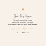 Kerstkaart sterren goud lieve kerstgroetjes foto 3