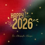 Kerstkaart stijlvol goud 2027 typografie 2