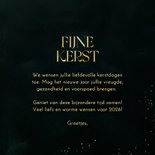 Kerstkaart stijlvol grote tekst fijne kerst groen goud 3