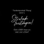 Kerstkaart tandarts praktijk kies stralende feestdagen 3