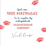 Kerstkaart (tegoedbon) met kussende Kerstman en kerstvrouw 3