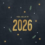 Kerstkaart teksten goud en groen typografie 2
