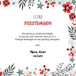 Kerstkaart trend flamingo rood winter bloemen foto 3