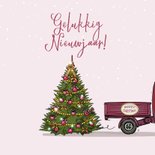 Kerstkaart tuktuk hippe kleur 3