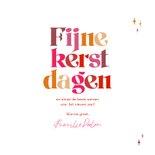 Kerstkaart typografie kleurrijk fijne kerstdagen sterren 3