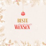 Kerstkaart typografisch kerstkus door de brievenbus 2