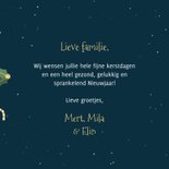 Kerstkaart typografisch met zuurstok en hulst goudlook 3