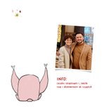 Kerstkaart uitnodiging kerstdiner kalkoen cartoon 2