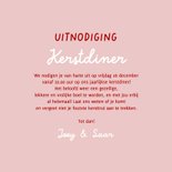 Kerstkaart uitnodiging kerstdiner kalkoen cartoon 3