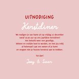 Kerstkaart uitnodiging kerstdiner kalkoen cartoon 3